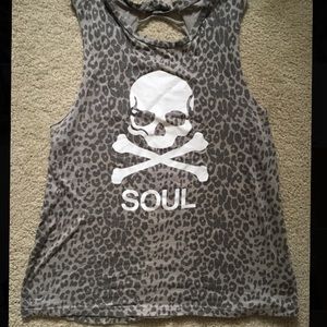 SoulCycle Leopard Skull Tank